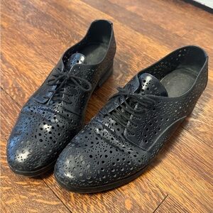 Alaia Leather Lasercut Accents Oxfords
